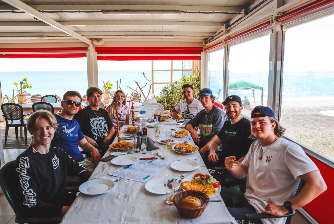 Riders enjoying gastronomy of southern spain