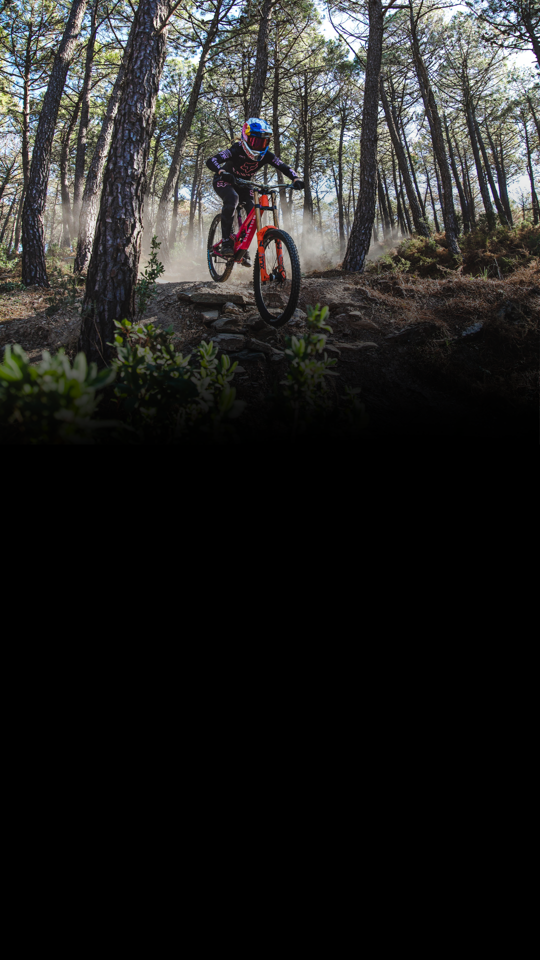 Rider descending in Costa Tropical track