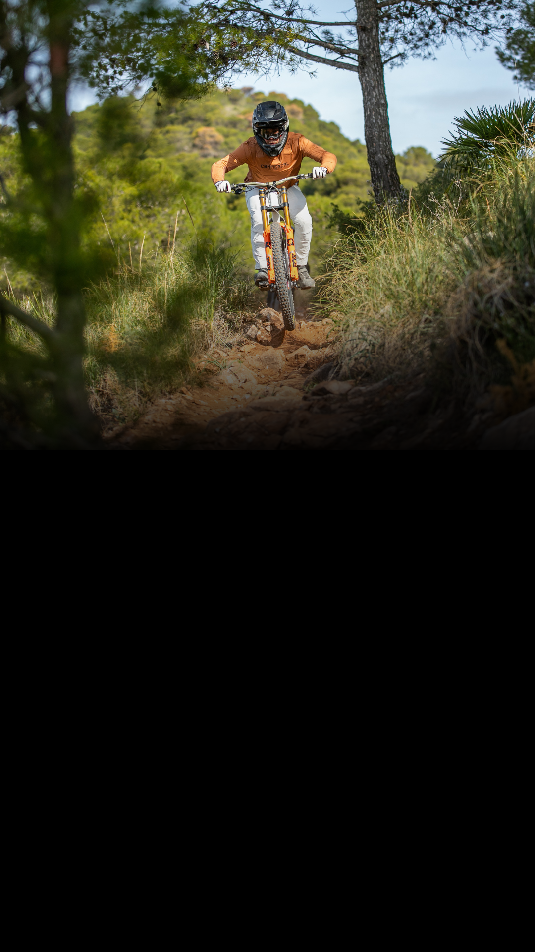 Riders descending in Malaga track